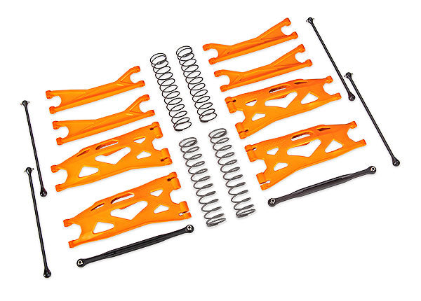 Traxxas 7895T Suspension kit, X-Maxx WideMaxx, orange (includes Front & Rear Suspension Arms, Front toe links, driveshafts, shock Springs) - TRA7895T
