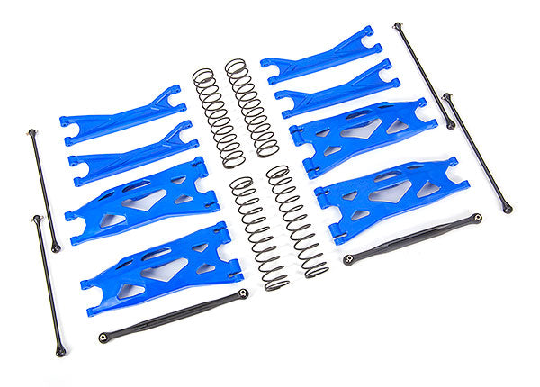 Traxxas 7895X Suspension kit, X-Maxx WideMaxx, - Blue (includes Front & Rear Suspension Arms, Front toe links, driveshafts, shock Springs) - TRA7895X