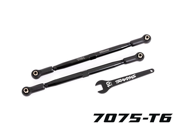 Traxxas 7897A Toe links, Front (TUBES black-anodized, 6061-T6 aluminum) (2) (for use with #7895 X-Maxx WideMaxx suspension kit) - TRA7897A