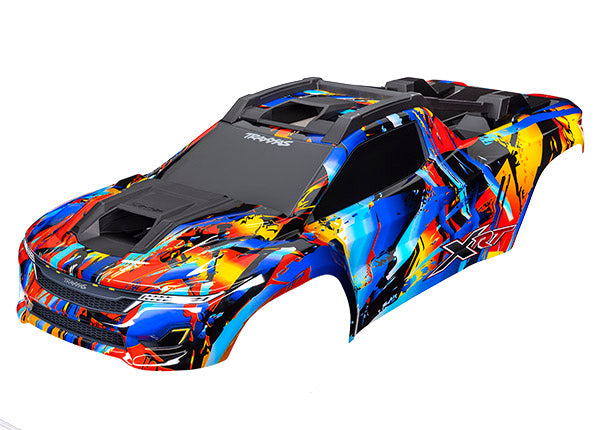 Traxxas 7899 Body, XRT, Rock n' Roll (painted, decals applied) (assembled with Front & Rear Body supports for clipless Mounting, roof & hood Skid Pads)