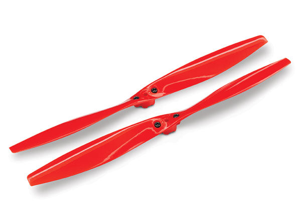 Traxxas 7928 Rotor blade set , - Red (2) (with Screws) - TRA7928