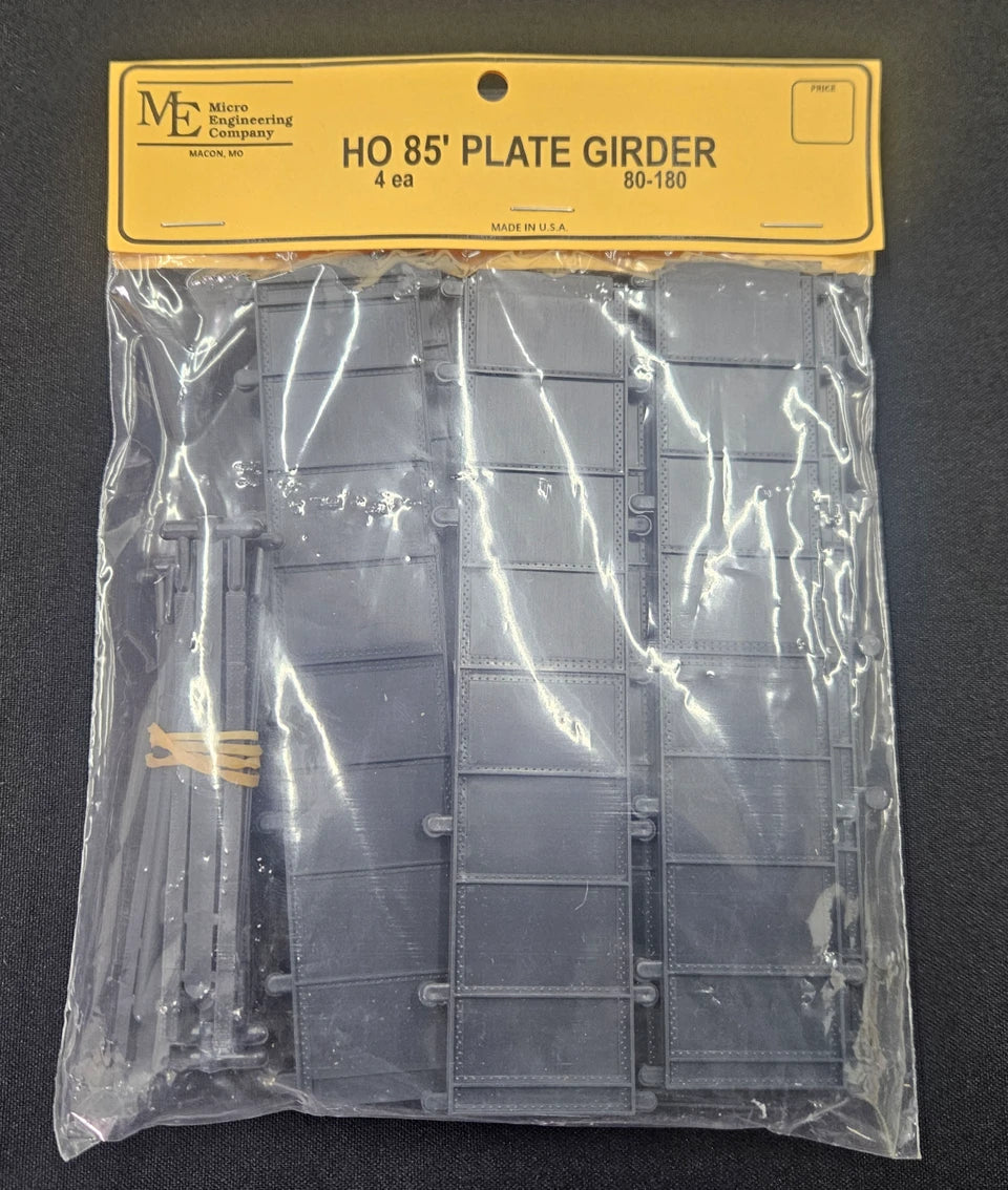 Micro Engineering 80-180 HO 85' Plate Girder pkg(4) -- 8 Girder Sections 42.5' in Length