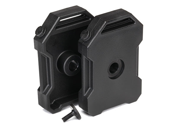 Traxxas 8022T Fuel canisters (black) (2)/ 3x8 FCS (1) - TRA8022T