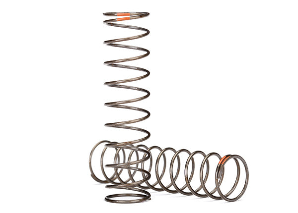 Traxxas 8044 Springs , shock (Natural finish) (GTS) (0.39 Rate , orange stripe) (2) - TRA8044