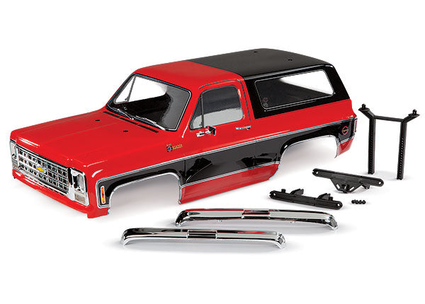 Traxxas 8130R Body, Chevrolet Blazer (1979), Complete (red) (includes grille, side mirrors, door handles, windshield wipers, Front & Rear bumpers, decals) - TRA8130R