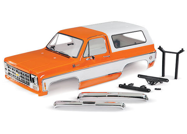 Traxxas 8130X Body, Chevrolet Blazer (1979), Complete (orange) (includes grille, side mirrors, door handles, windshield wipers, Front & Rear bumpers, decals) - TRA8130X