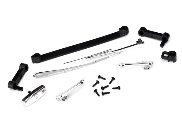 Traxxas 8132 Door handles , left , right & Rear tailgate / windshield wipers , left & right / retainers (2) / 1.6x5 BCS (self-tapping) (7) (fits #8130 Body) - TRA8132