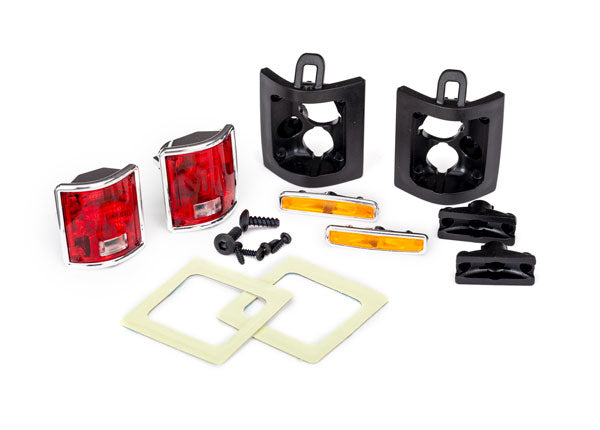 Traxxas 8135 Tail lights , left & right (assembled) / tail light retainers , left & right / side marker lights (assembled) (2) / side marker retainers (2) / Mounting tape (2) / 1.6x5 BCS (self-tapping) (4) / 2.6x8 BCS (2) (fits #8130 Body) - TRA8135