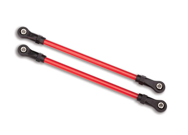 Traxxas 8142R Suspension links, Rear upper, - Red (2) (5x115mm, powder coated steel) (assembled with hollow balls) (for use with #8140R TRX-4 Long Arm Lift Kit) - TRA8142R