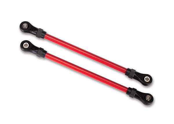 Traxxas 8143R Suspension links, Front Lower, - Red (2) (5x104mm, powder coated steel) (assembled with hollow balls) (for use with #8140R TRX-4 Long Arm Lift Kit) - TRA8143R