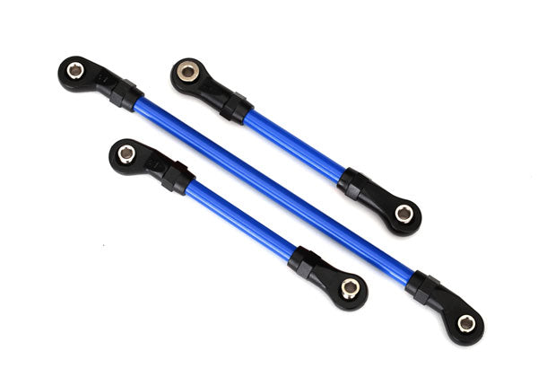 Traxxas 8146X Steering link, 5x117mm (1)/ draglink, 5x60mm (1)/ panhard link, 5x63mm (blue powder coated steel) (assembled with hollow balls) (for use with #8140X TRX-4 Long Arm Lift Kit) - TRA8146X