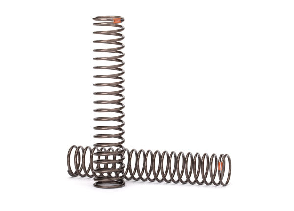 Traxxas 8154 Springs, shock, long (Natural finish) (GTS) (0.39 Rate, orange stripe) (for use with TRX-4 Long Arm Lift Kit) - TRA8154