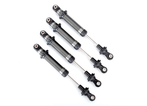 Traxxas 8160 Shocks, GTS, silver aluminum (assembled without Springs) (4) (for use with #8140 TRX-4 Long Arm Lift Kit) - TRA8160