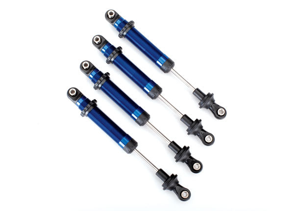 Traxxas 8160X Shocks , GTS , aluminum (blue-anodized) (assembled without Springs) (4) (for use with #8140X TRX-4 Long Arm Lift Kit) - TRA8160X