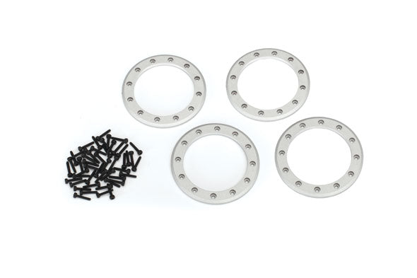 Traxxas 8168 Beadlock rings , satin (2.2') (aluminum) (4) / 2x10 CS (48) - TRA8168