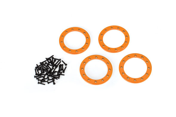 Traxxas 8169A Beadlock rings , orange (1.9') (aluminum) (4) / 2x10 CS (48) - TRA8169A