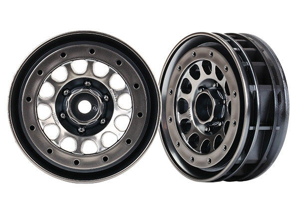 Traxxas 8173 Wheels, Method 105 1.9' (black chrome, beadlock) (beadlock rings sold sepaRately) - TRA8173