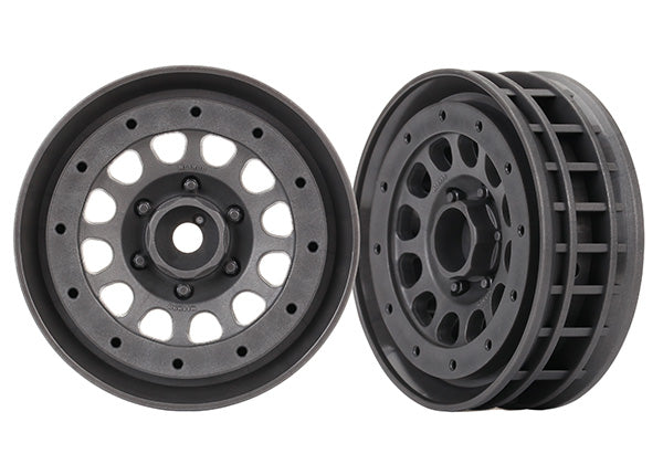 Traxxas 8173A Wheels, Method 105 1.9' (charcoal - Gray, beadlock) (beadlock rings sold sepaRately) - TRA8173A