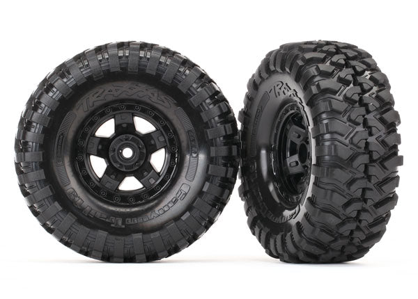 Traxxas 8179 Tires and Wheels, assembled, glued (TRX-4 Sport 1.9 Wheels, Canyon Trail 4.6x1.9 Tires) (2) - TRA8179