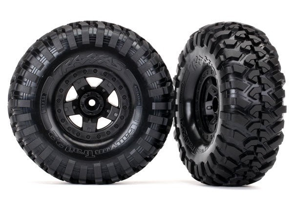 Traxxas 8181 Tires and Wheels , assembled , glued (TRX-4 Sport 2.2” Wheels , Canyon Trail 5.3x2.2” Tires) (2) - TRA8181