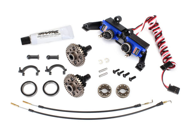 Traxxas 8195 Differential , locking , Front and Rear (assembled) (includes T-Lock cables and Servo) - TRA8195