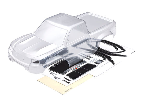 Traxxas 8213 Body, TRX-4 Sport (Clear, trimmed, die-cut for clipless Mounting, requires painting)/ window masks/ Decal Sheet