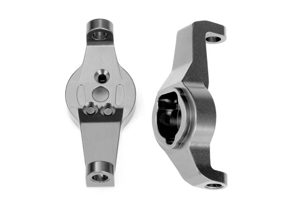 Traxxas 8232A Caster blocks , 6061-T6 aluminum (charcoal - Gray-anodized) , left and right - TRA8232A