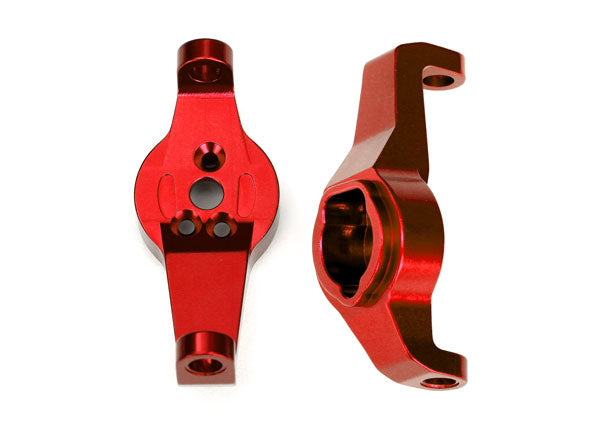 Traxxas 8232R Caster blocks , 6061-T6 aluminum (red-anodized) , left and right - TRA8232R