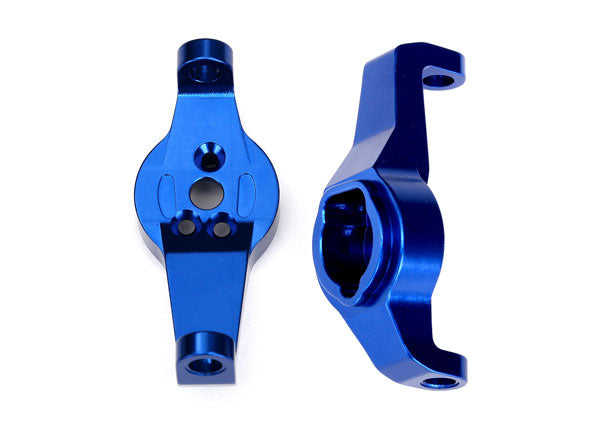 Traxxas 8232X Caster blocks, 6061-T6 aluminum (blue-anodized), left and right - TRA8232X