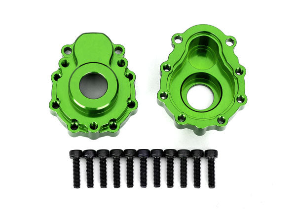 Traxxas 8251G Portal housings, outer, 6061-T6 aluminum (green-anodized) (2)/ 2.5x10 CS (12) - TRA8251G