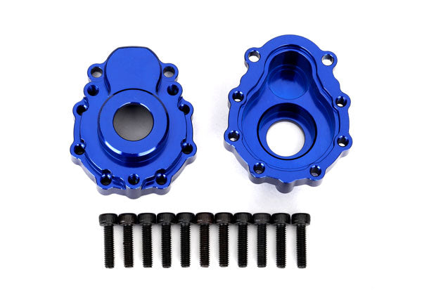 Traxxas 8251X Portal housings , outer , 6061-T6 aluminum (blue-anodized) (2) / 2.5x10 CS (12) - TRA8251X