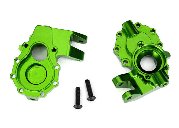 Traxxas 8252G Portal housings , inner (Front) , 6061-T6 aluminum (green-anodized) (2) / 3x12 BCS (2) - TRA8252G