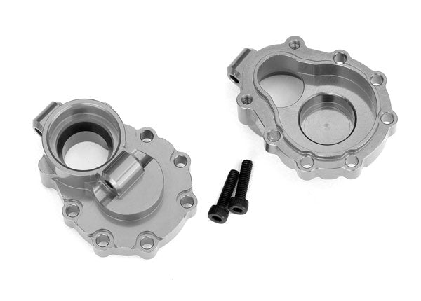 Traxxas 8253A Portal housings, inner (Rear), 6061-T6 aluminum (charcoal - Gray-anodized) (2)/ 2.5x10 CS (2) - TRA8253A