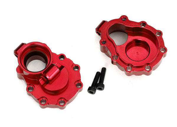 Traxxas 8253R Portal housings , inner (Rear) , 6061-T6 aluminum (red-anodized) (2) / 2.5x10 CS (2) - TRA8253R