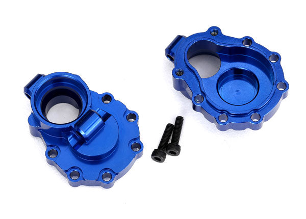 Traxxas 8253X Portal housings, inner (Rear), 6061-T6 aluminum (blue-anodized) (2)/ 2.5x10 CS (2) - TRA8253X