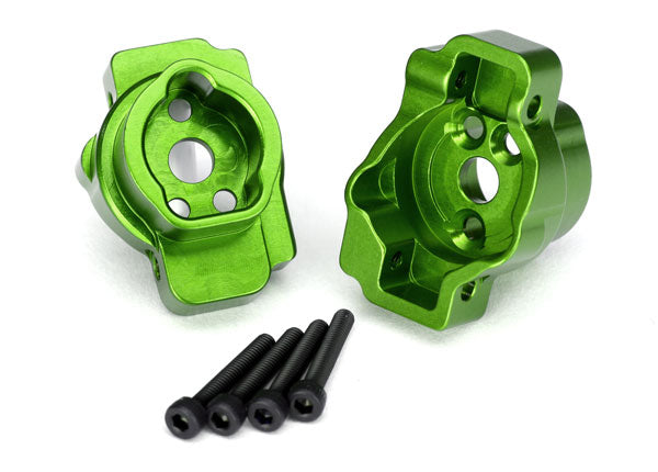 Traxxas 8256G Portal drive Axle Mount , Rear , 6061-T6 aluminum (green-anodized) (left and right) / 2.5x16 CS (4) - TRA8256G