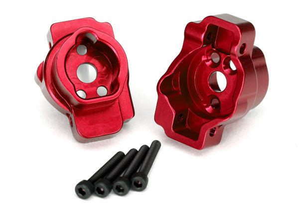 Traxxas 8256R Portal drive Axle Mount, Rear, 6061-T6 aluminum (red-anodized) (left and right)/ 2.5x16 CS (4) - TRA8256R