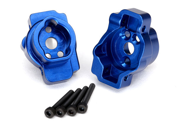 Traxxas 8256X Portal drive Axle Mount , Rear , 6061-T6 aluminum (blue-anodized) (left and right) / 2.5x16 CS (4) - TRA8256X