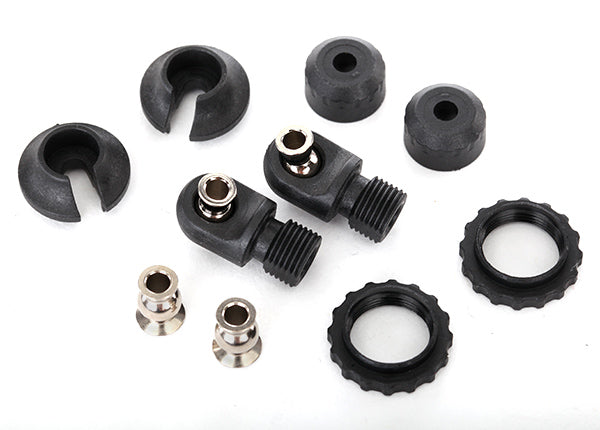 Traxxas 8264 Caps & spring retainers, GTS shocks (upper cap (2)/ hollow balls (4)/ bottom cap (2)/ upper retainer (2)/ Lower retainer (2)) - TRA8264