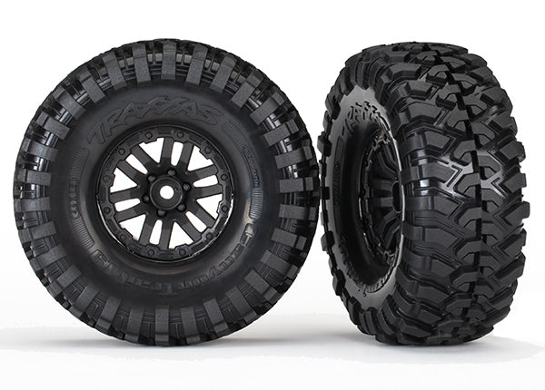 Traxxas 8272 Tires and Wheels, assembled, glued (TRX-4 1.9 Wheels, Canyon Trail 4.6x1.9 Tires) (2) - TRA8272