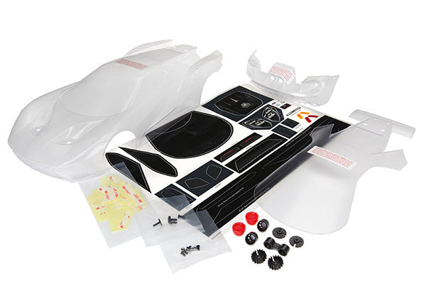 Traxxas 8311 Body , Ford GT (Clear , requires painting) / Decal Sheet (includes tail lights , exhaust tips , & Mounting Hardware) - TRA8311