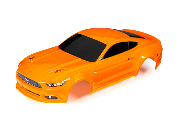 Traxxas 8312T Body, Ford Mustang, orange (painted, decals applied) - TRA8312T