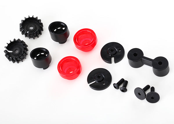 Traxxas 8314 Tail lights (2)/ tail light Mounts (4) / exhaust tips (2)/ exhaust tip Mount (1)/ 3x10 flat-head Screws (2)/ 3x8 BCS (2) - TRA8314
