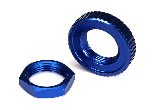 Traxxas 8345 Servo saver nuts, aluminum, - Blue-anodized (Hex (1), serRated (1)) - TRA8345