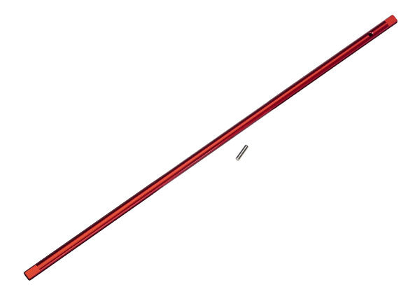 Traxxas 8355R Driveshaft, center, aluminum (red-anodized) - TRA8355R