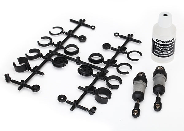Traxxas 8360 Ultra Shocks (grey) (short) (includes spring pre-load spacers) (2) - TRA8360