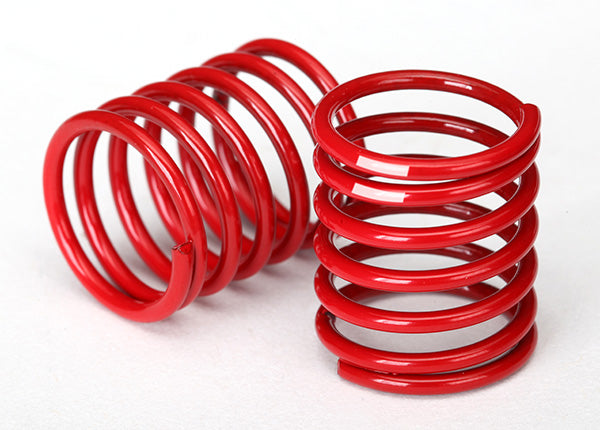 Traxxas 8366 Spring, shock (red) (2.8 Rate, White stripe) (2) - TRA8366