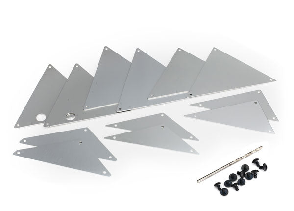 Traxxas 8434A Tube Chassis , inner panels (silver aluminum) (Front (2) / Wheel well (4) / middle (4) / Rear (2)) - TRA8434A