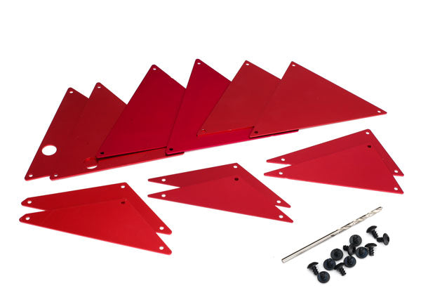 Traxxas 8434R Tube Chassis , inner panels , aluminum (red-anodized) (Front (2) / Wheel well (4) / middle (4) / Rear (2)) - TRA8434R