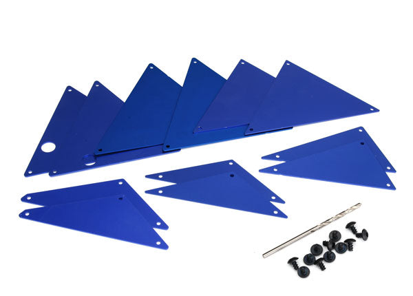 Traxxas 8434X Tube Chassis , inner panels , aluminum (blue-anodized) (Front (2) / Wheel well (4) / middle (4) / Rear (2)) - TRA8434X